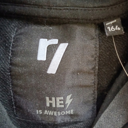 BLUZA MĘSKA Z KAPTUREM R/FASHION ROZMIAR 164 CZARNA