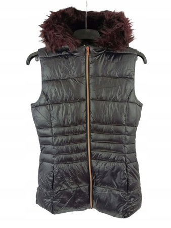 Bezrękawnik dziewczęcy CZARNY ROZ.1314. F&F Kids