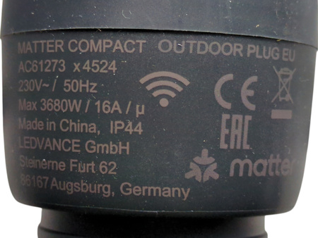 Inteligentne Gniazdko Sieciowe Wtyczka EU 230V 16A SMART+ Matter WiFi Plug