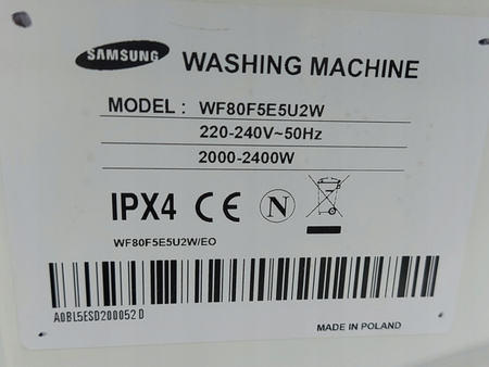 Pralka SAMSUNG WF80F5E5U2W Eco Bubble 8kg 1200 obr./min