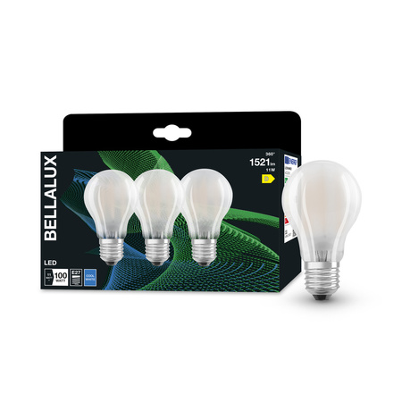 3x Żarówka LED E27 BELLALUX 11W=100W 1521lm Cool White Ledvance