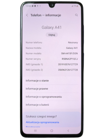 Smartfon Samsung Galaxy A41 SM-A415F/DSN 4/64GB Super AMOLED 6,1"