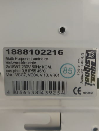 OPRAWA OŚWIETLENIOWA STATKU D-28307 BREMEN 1888102216 2x18WT AQUA SIGNAL