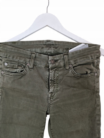 7 FOR ALL MANKIND Damskie Spodnie Materiałowe Czarne