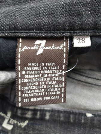 Spodnie damskie Jeans 7 FOR ALL MANKIND ROZ.28 Szare