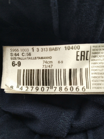 Spodnie dziecięce MANGO Rozmiar 74CM GRANATOWE