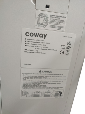 Oczyszczacz i nawilżacz powietrza Coway APMS-1020A