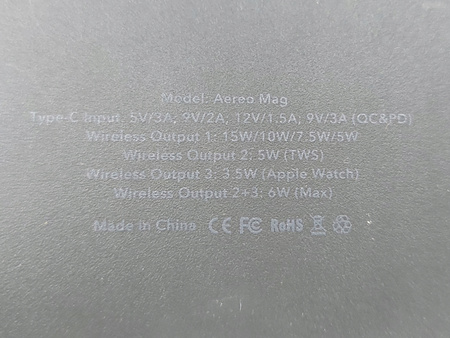Ładowarka indukcyjna UNIQ Aereo Mag 3 w 1 15 W Fast charge Black