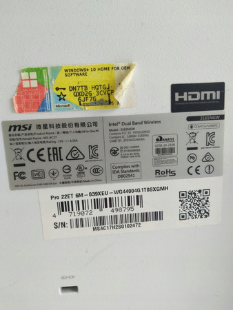 Komputer MSI MS-AC1711 Intel Pentium G4400 8GB RAM DDR4 500GB HDD