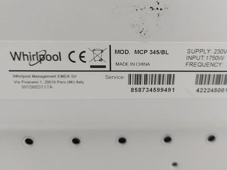 Kuchenka mikrofalowa Whirlpool MCP 345 BL 800W 25 litrów Czarny