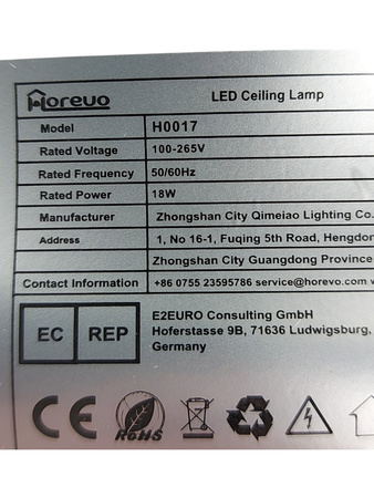 Lampa sufitowa z głośnikiem na pilot 18W 30CM Bluetooth HOREVO H0017 Biały