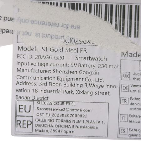 Smartwatch zegarek damski S1 Gold Steel FR Złoty