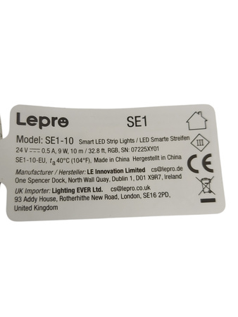 Taśma LED Lepro SE1-10-EU RGB Timer 10m 9W 120 diod LED