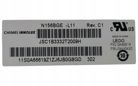 Matryca INNOLUX N156BGE -L11 Rev. C1 15,6" 1366x768px 40pin Matowa