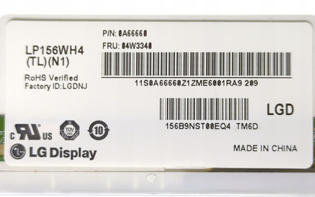 Matryca LG LP156WH4 15,6" 1366x768px; 40pin BŁYSZCZĄCA