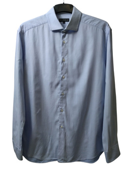KOSZULA MĘSKA Z DŁUGIM RĘKAWEM VISTULA ROZMIAR 41 BŁĘKITNA