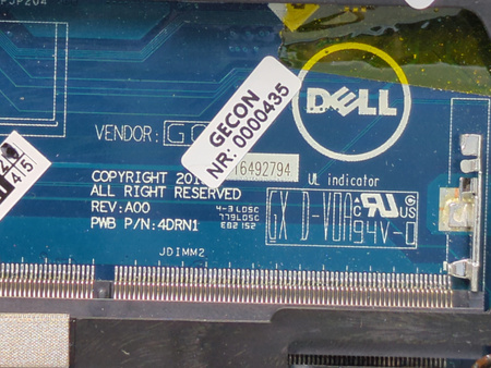 Płyta główna laptopa	Dell Latitude E5470 LA-C631P Rev: 1.0 (A00)