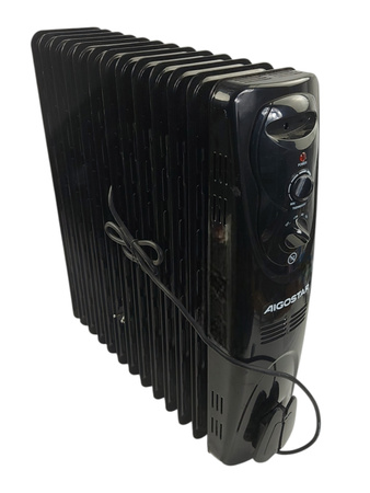 Grzejnik elektryczny olejowy Aigostar Tummie 33JIF 2500W Czarny (330000JIF)