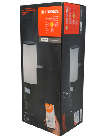 Kinkiet LED z kamerą Ledvance Smart+ WiFi 16W 900lm 3000K IP44 szary