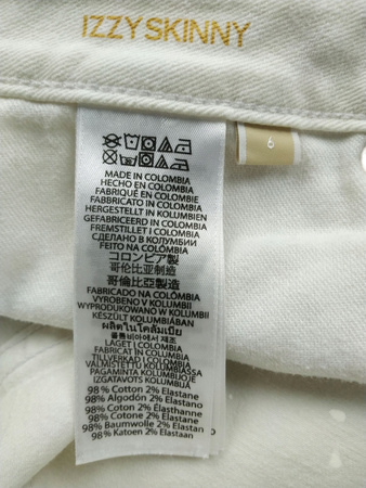 Spodnie damskie Białe MICHAEL KORS Izzy Skinny ROZ.38