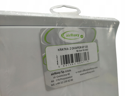 Kratka wentylacyjna z okapem AirRoxy 02-502 FI 125 170mm