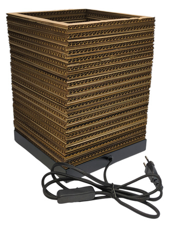 Lampka stołowa LEDVANCE Decor Cardboard Square Table E27 brązowa
