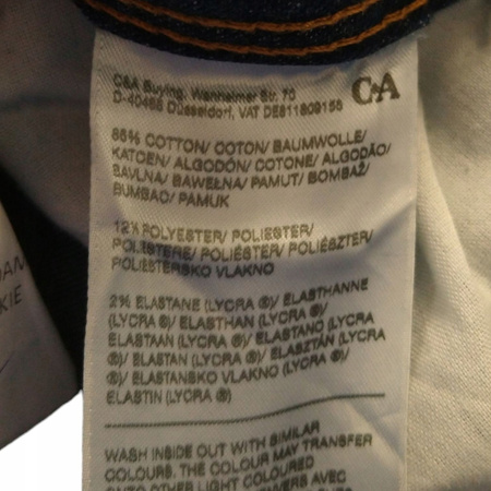 Spodnie Jeans Damskie C&A Rozmiar 34 Niebieskie