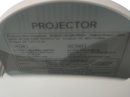 Projektor multimedialny HY300PRO+ 38W + PILOT