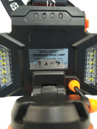 Regulowana akumulatorowa latarka czołowa USB-C