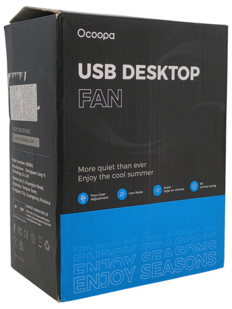 Wentylator Ocoopa D606U mini USB 3600mAh 4-14h biały