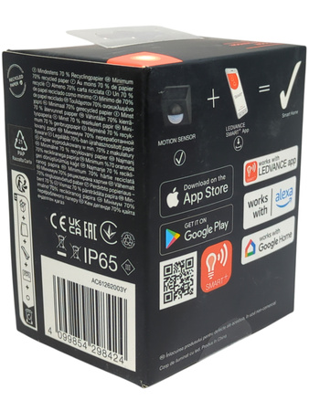 Czujnik Ruchu Akumulatorowy USB-C IP65 Czarny Smart+ Outdoor WiFi Ledvance