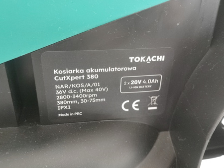 Kosiarka akumulatorowa Tokachi CutXpert 380 (NAr/KOS/A/01)
