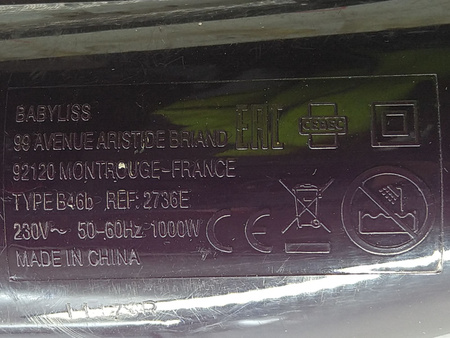 Suszarka do włosów rozczesująca BABYLISS B46B |1000W