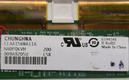 Matryca Chunghwa CLAA156WA11A 15,6" 1366x768px 40pin Błyszcząca