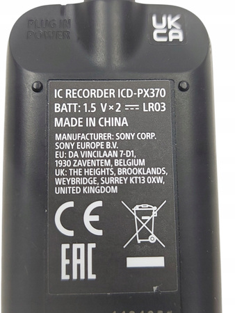 Dyktafon SONY ICD-PX370 4GB Czarny