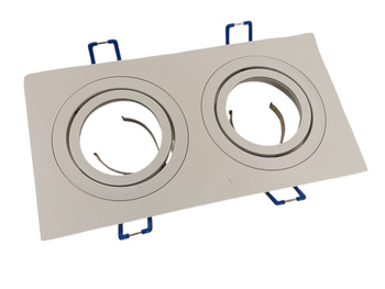 OPRAWA PODWÓJNA HALOGENOWA RUCHOMA ALUMINIUM KOLORENO ALMI X2 35W BIAŁA