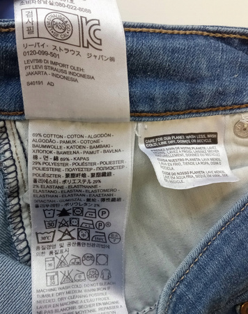 Spodnie jeans damskie LEVI'S 25 Niebieskie