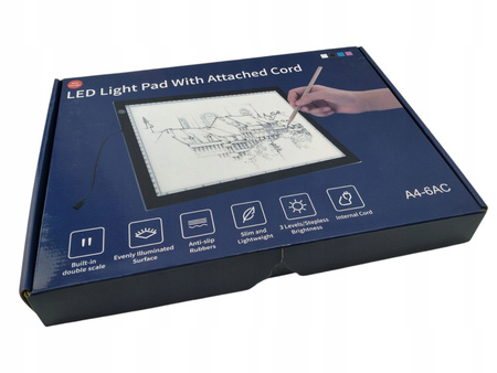 Podświetlana Deska Kreślarska A4 LED A4-6AC
