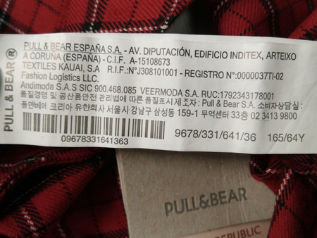 SPODNIE DAMSKIE PULL&BEAR ROZMIAR 36 CZERWONE W KRATKE