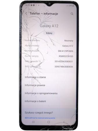 Smartfon Samsung Galaxy A12 SM-A125F/DSN 4/64GB