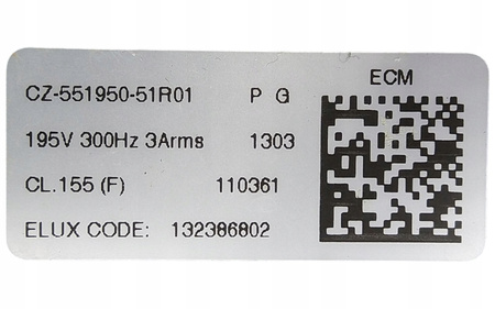 SILNIK NAPĘDOWY ECM CZ-551950-51R01 PRALKI ELECTROLUX 1324765039