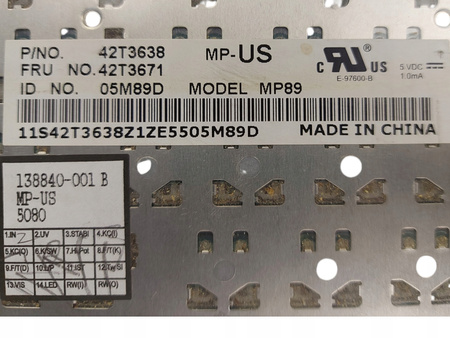 Klawiatura MP89 do laptopa Lenovo ThinkPad X201