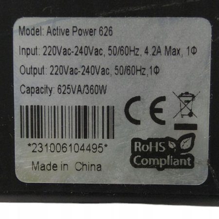 Zasilacz awaryjny UPS ActiveJet Active Power 626 650VA 360W