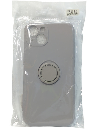 Etui Plecki do Apple Iphone 13 szare Case do Iphone 13 z uchwytem na palec