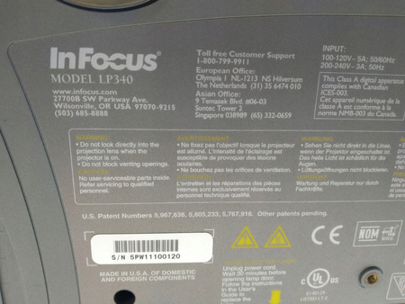 Projektor InFocus LP340
