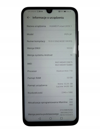 Smartfon Huawei P Smart 2019 POT-LX1 LTE 3/64GB 6,21" Czarny
