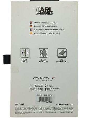 Etui do iPhone 14 Karl Lagerfeld Hardcase Ikonik Choupette Różowe