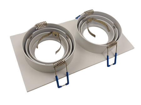 OPRAWA PODWÓJNA HALOGENOWA RUCHOMA ALUMINIUM KOLORENO ALMI X2 35W BIAŁA