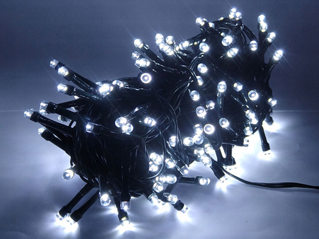 LAMPKI CHOINKOWE LED 180 SZT 12 M KOLOR ZIMNO-BIAŁY 8 EFEKTÓW ZEWN/WEWNĄTRZ