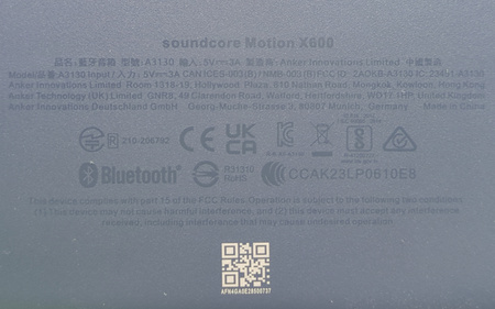 Głośnik przenośny Soundcore Motion X600 A3130 50W niebieski Bluetooth